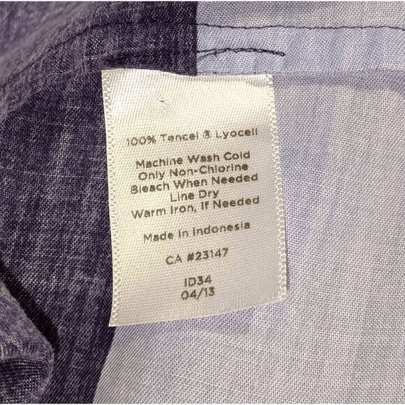 Talbots Boat Neck Cap Sleeve Blue Striped Blouse Sz 8P Top - Picture 7 of 7